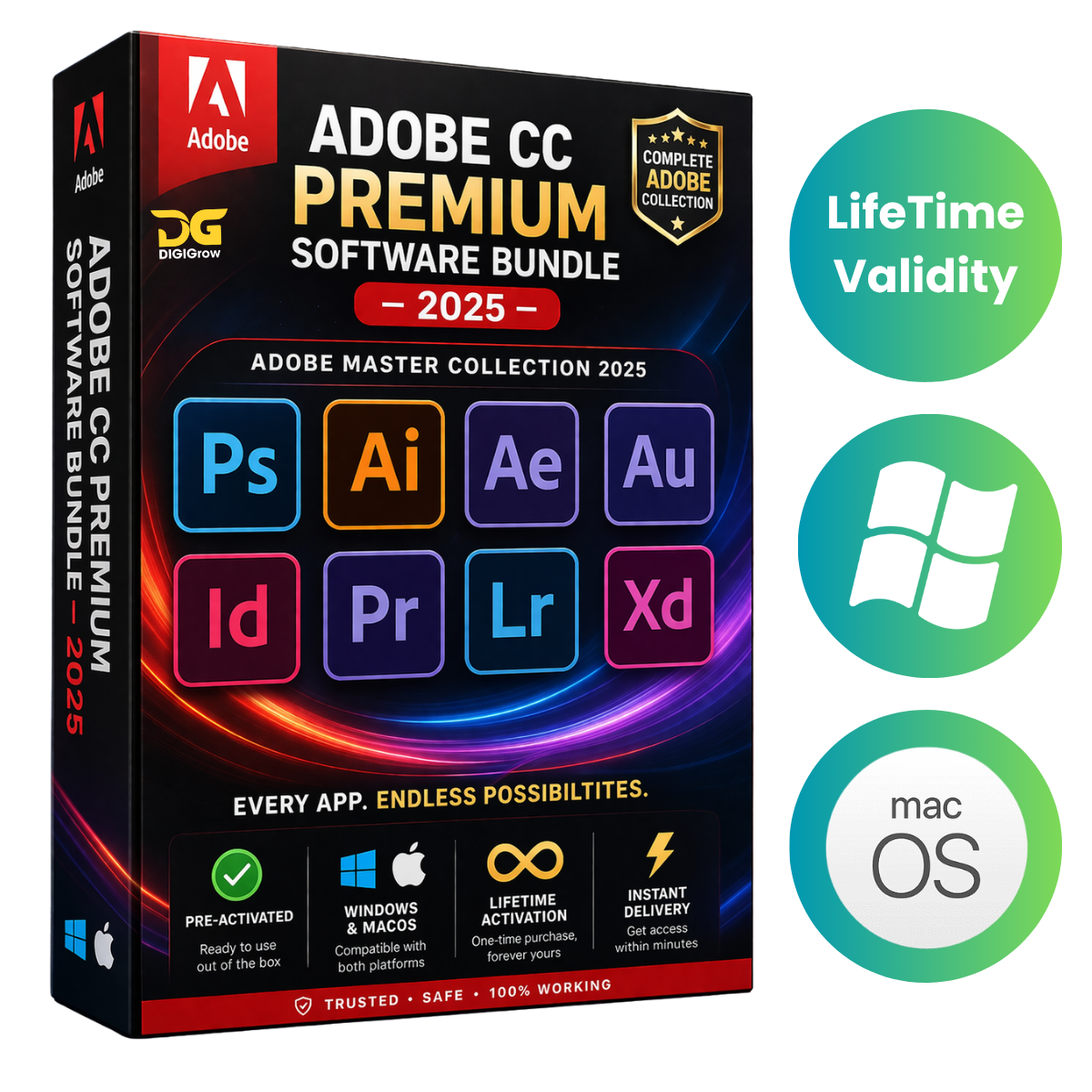 ADOBE CC PREMIUM SOFTWARE BUNDLE - 2025 (No BONUS))
